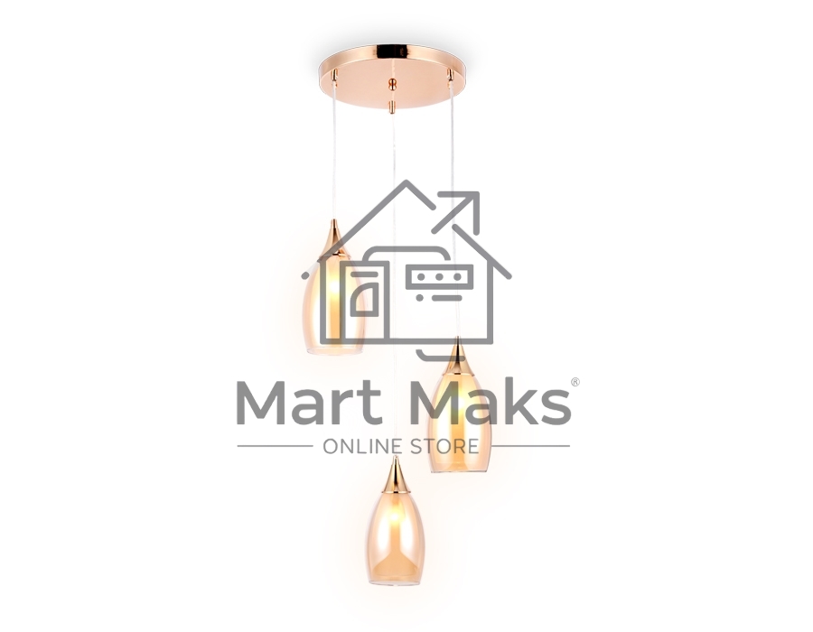 Светильник Ambrella light TR3549/3 GD/TI золото/янтарь E14 max 40W 370*130*1000
