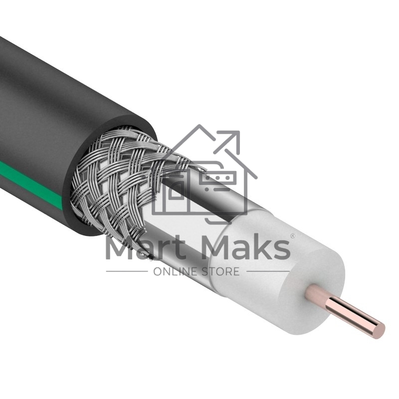 Кабель коаксиальный PROconnect SAT 703 B, Cu/Al/Al, 75%, 75 Ом, бухта 100 м, черный OUTDOOR
