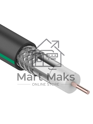 Кабель коаксиальный PROconnect SAT 703 B, Cu/Al/Al, 75%, 75 Ом, бухта 100 м, черный OUTDOOR