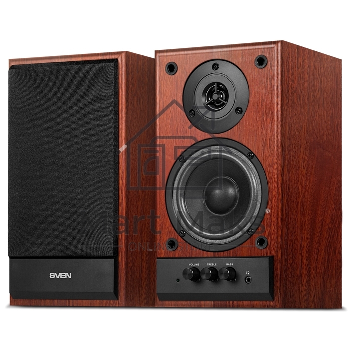 Колонки Sven SPS-702 2.0 коричневый/орех 40Вт