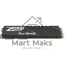 Накопитель SSD Patriot Viper VP4300, 1Tb, PCIe 4.0 x4, M.2 2280, NVMe, R/W 7400/5500, с радиатором