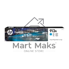 Картридж струйный HP 913A F6T77AE голубой для HP PW 352dw/377dw/Pro 477dw/452dw 3000 стр.