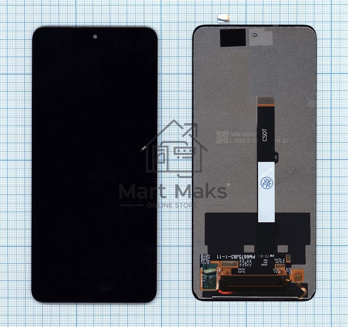 Дисплей для Xiaomi Poco X3 черный