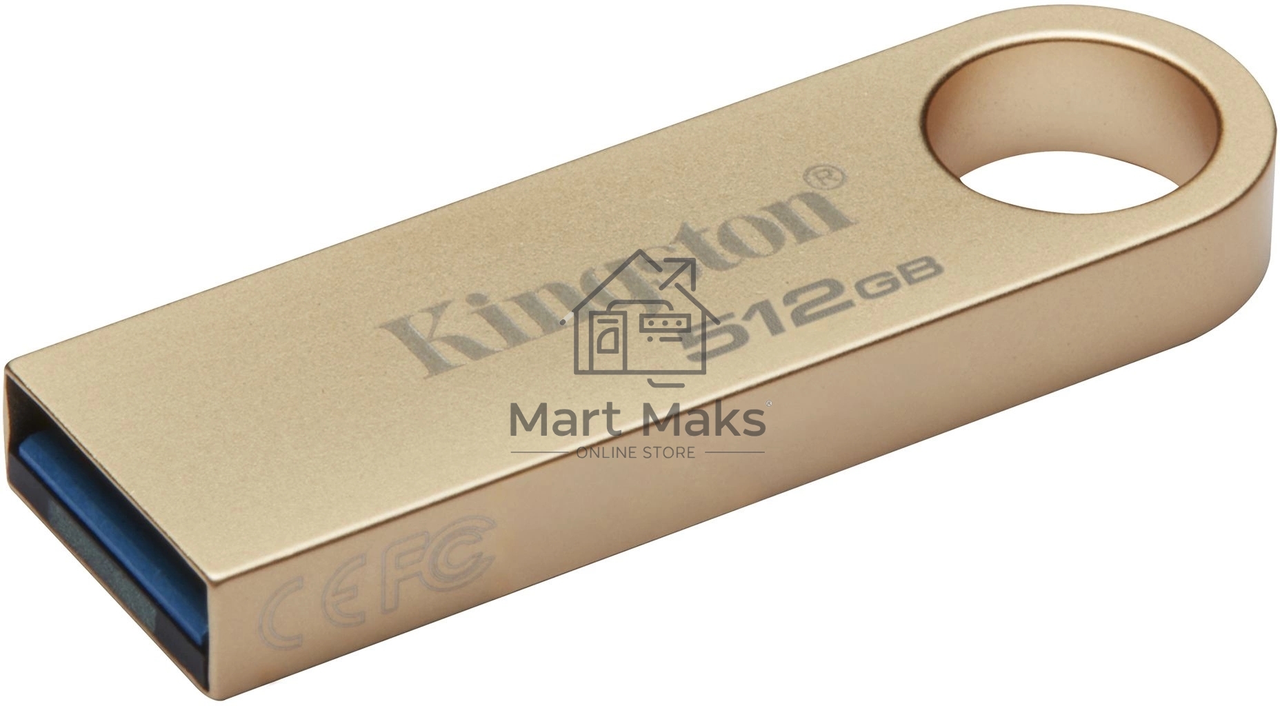 Флешка USB Kingston DataTraveler SE9 G3 (DTSE9G3/512Gb), 512Gb, USB 3.2 Gen 1, R/W 220/100, золотистый