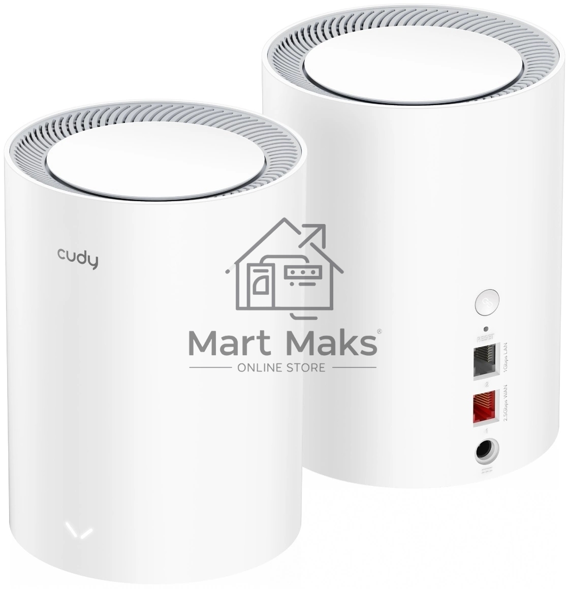 Бесшовный Mesh роутер Cudy M3000(2-PACK) AX3000 10/100/1000/2500BASE-T, белый (упак.:2шт)