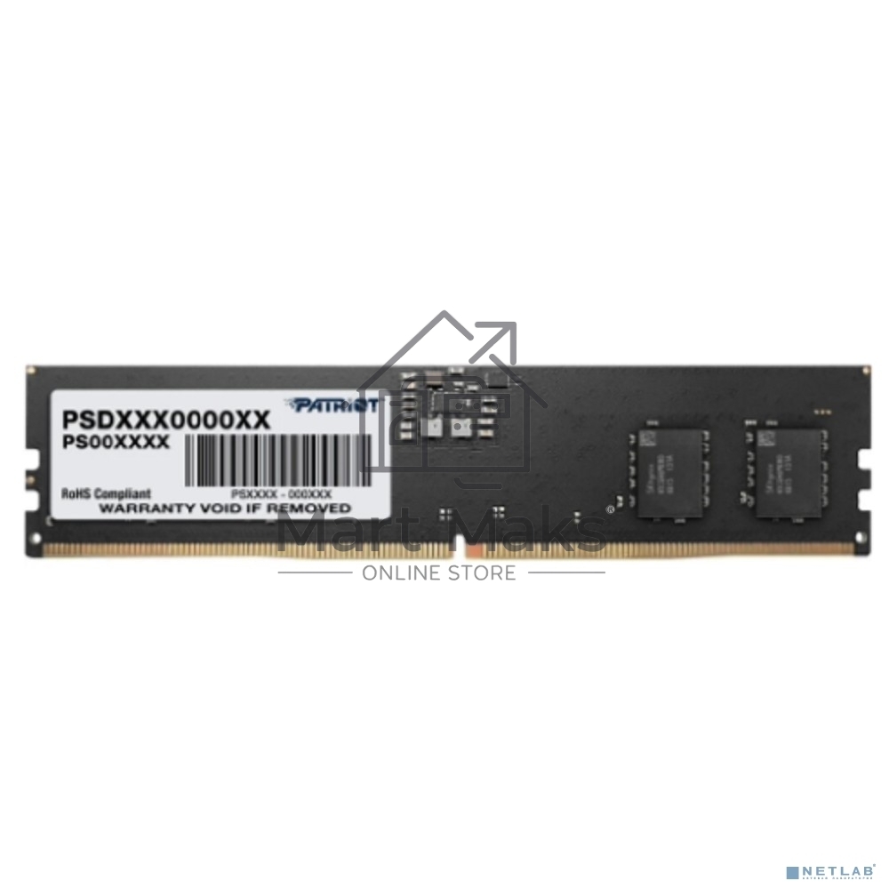 Оперативная память Patriot Signature, DDR5, 8GB (1x8 GB), 5600 MHz, CL46, DIMM