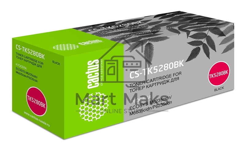 Картридж лазерный Cactus CS-TK5280BK черный (13000 стр.) для Kyocera ECOSYS P6235cdn, M6235cidn, M6635cidn