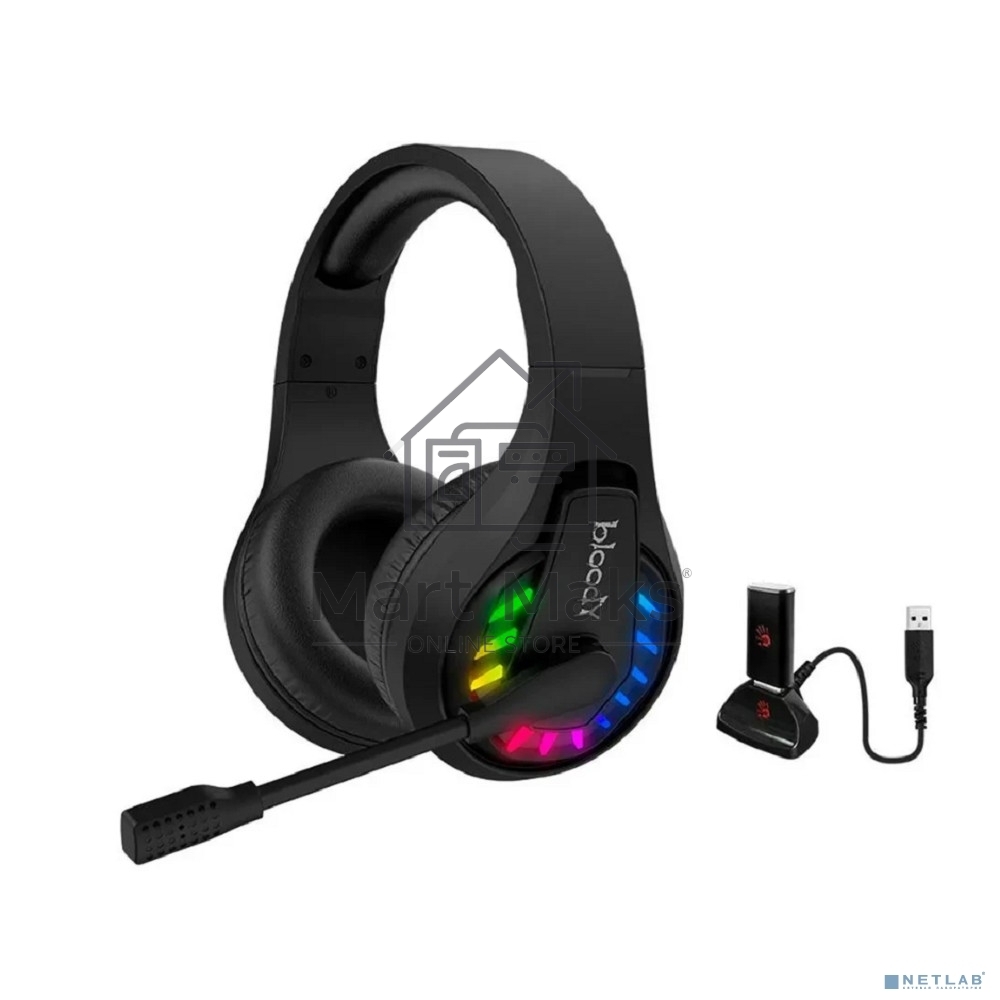 Наушники с микрофоном A4Tech Bloody GR230 черный накладные BT оголовье (GR230)