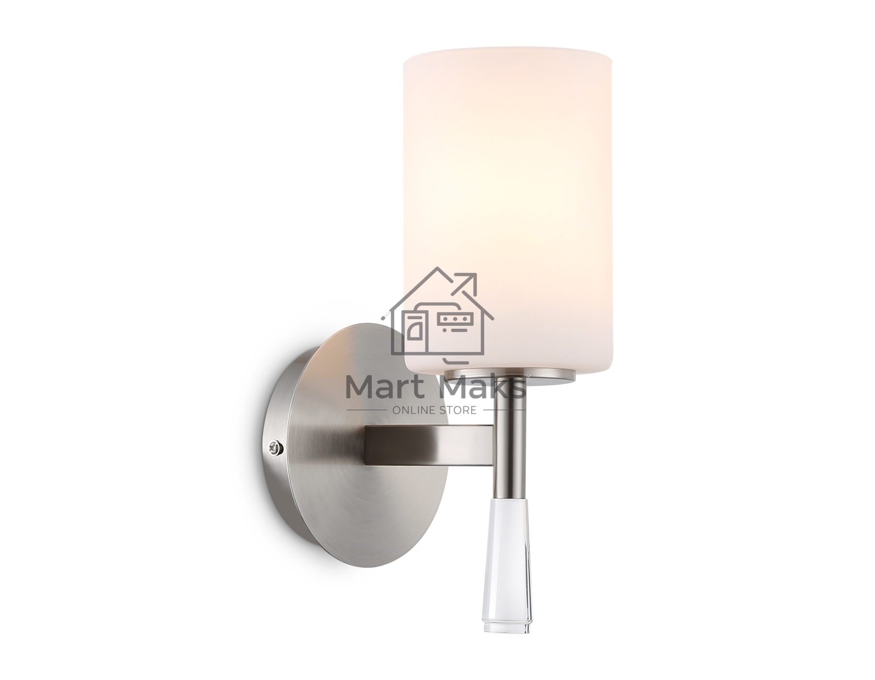 Настенный светильник Ambrella light LH56255 SN/FR никель/белый матовый E27 max 60W 160*120*280