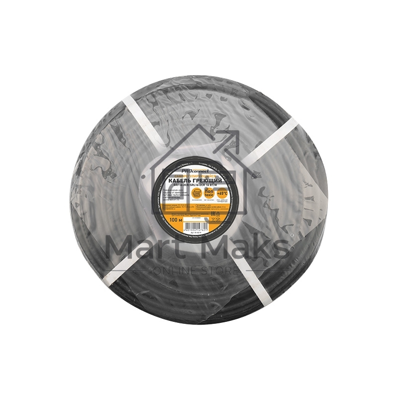 Кабель греющий саморегулирующийся экранированный SRF16-2CR/SRL16-2CR (16 Вт/1 м), 100 м PROconnect