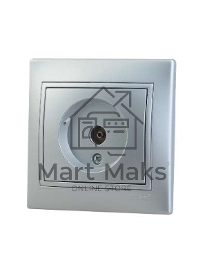 Розетка TV СП Мира оконечная метал. сер. Lezard 701-1010-130