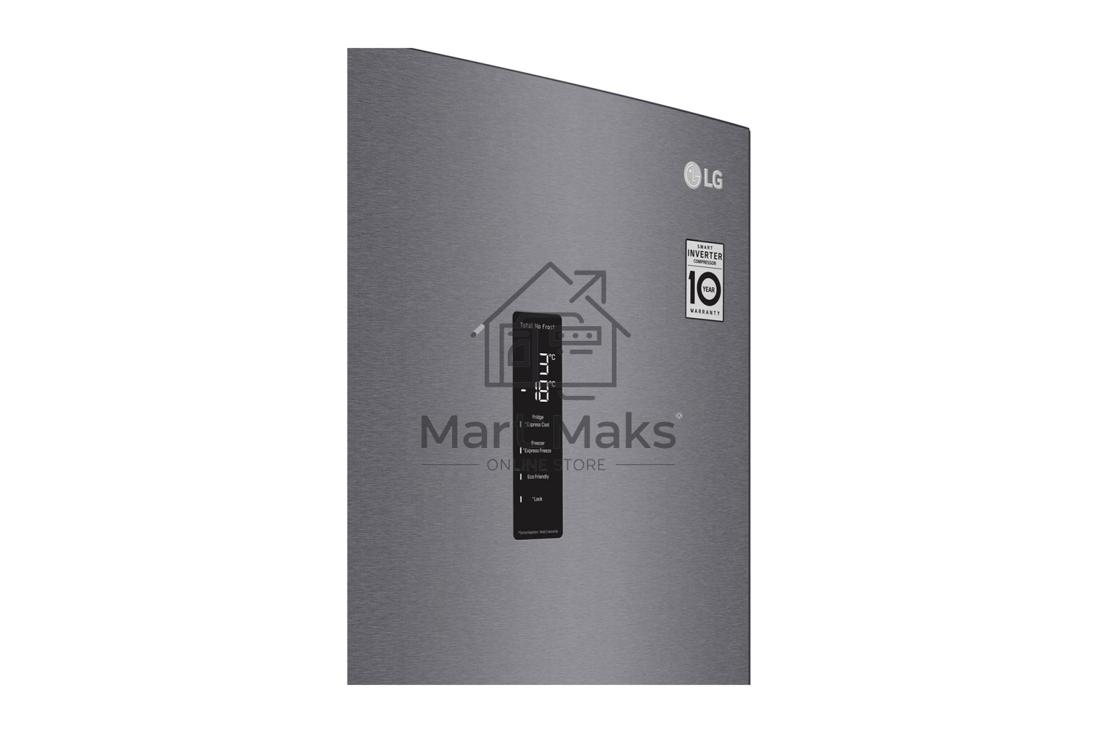 Холодильник LG GA-B509CLSL графитовый двухкамерный 277/107л морозилка снизу, No Frost