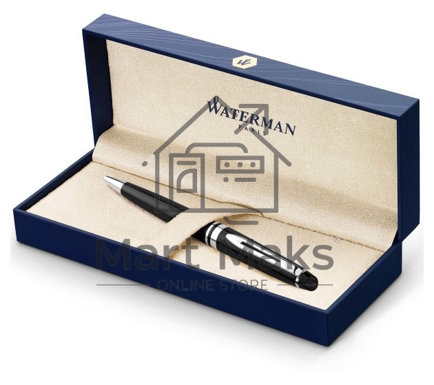 Ручка шариковая Waterman Expert 3 (CWS0951800) Black CT M, синие чернила, подарочная коробка