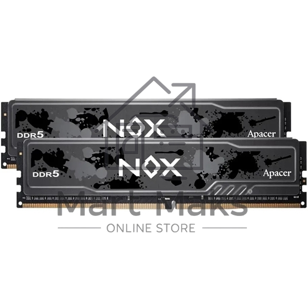 Оперативная память Apacer Nox, DDR5, 32GB (2x 16GB), 6400MHz, CL40, DIMM, с радиатором, черный