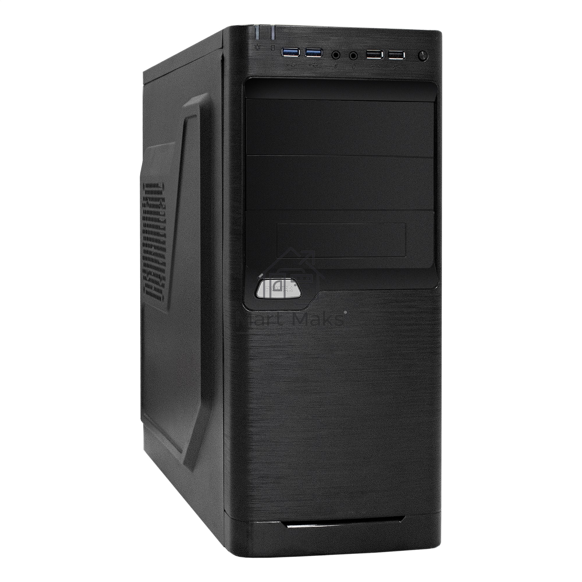 Компьютерный корпус Miditower ExeGate XP-330U-UNS500 (ATX, БП UNS500 с вент. 12см, 2*USB+2*USB3.0, аудио, черный)