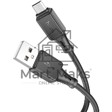 Кабель USB 2.0 hoco X25, AM/microBM, черный, 1м