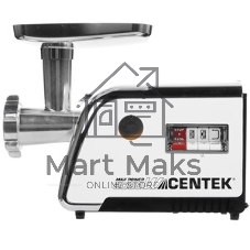 Мясорубка электрическая Centek CT-1602 Juice белый, 2000 Вт, 2.0 кг/мин, реверс, защита от перегрузки, металлический лоток, насадки - 5