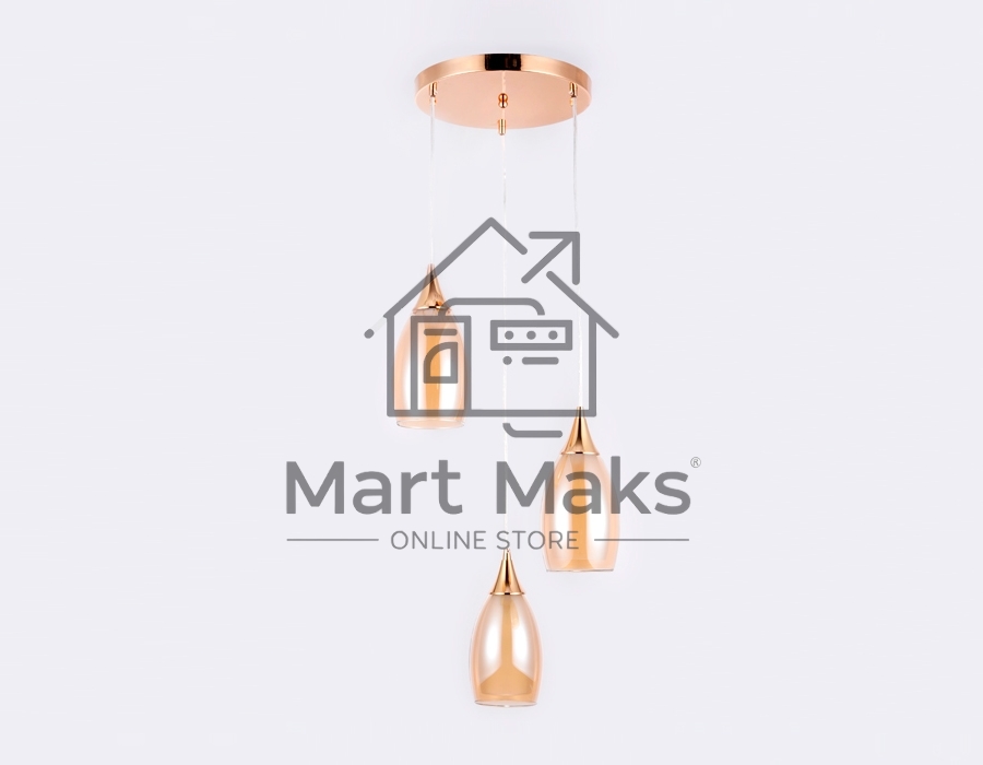 Светильник Ambrella light TR3549/3 GD/TI золото/янтарь E14 max 40W 370*130*1000