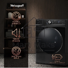 Стиральная машина Weissgauff WM 4106 D Black Edition черный, загрузка фронтальная 6 кг, 1000 об/мин, класс: А