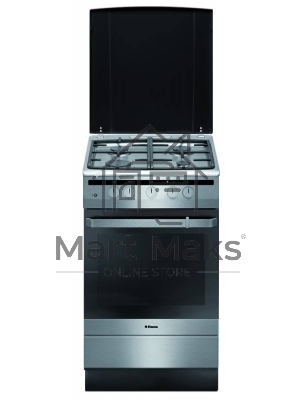 Плита газовая Hansa FCGX62020 серебристый, конфорок 4 шт, духовка 56 л, 60 см x 85 см x 60 см