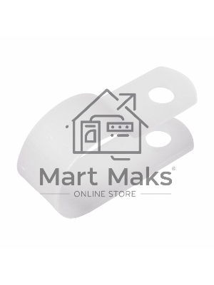 Кабельная скоба под винт Rexant 16 мм, белая, упаковка 50 шт.