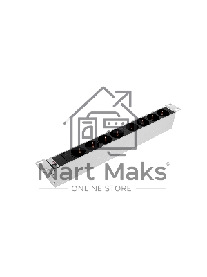 Блок розеток Rem-32 с инд., 8 Schuko, 32A, алюм., 19