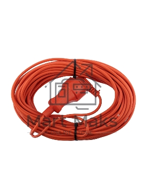 Удлинитель-шнур PROconnect ПВС 2х0.75, 20 м, б/з, 6 А, 1300 Вт, IP20, оранжевый (Сделано в России)