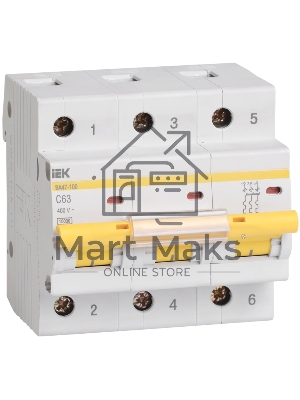 Выключатель автоматический ВА 47-100 3Р 10А 10 кА х-ка С IEK