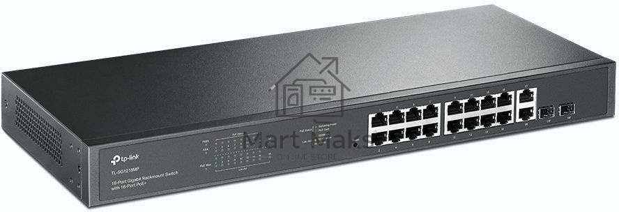Коммутатор TP-Link TL-SG1218MP 18-портовый гигабитный коммутатор с 16 портами PoE+ SMB