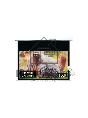 Экран Cinema S'OK SMBK-600x338HD-ED120 Pro 271'' 16:9 настенно-потолочный, моторизованный, Fiberglass, белый корпус, ED 120