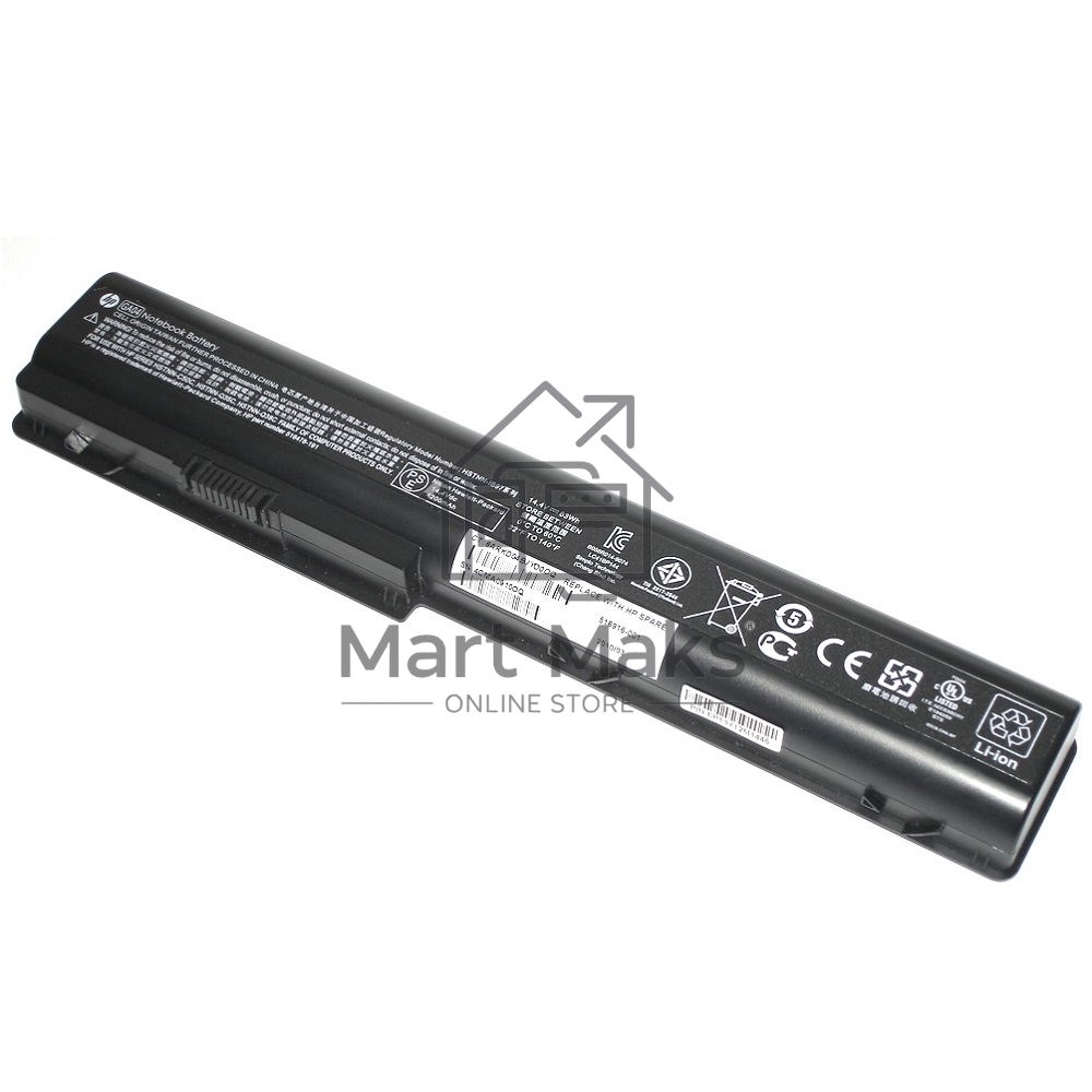 Аккумуляторная батарея для ноутбука HP Pavilion DV7, HDX18 73Wh черная