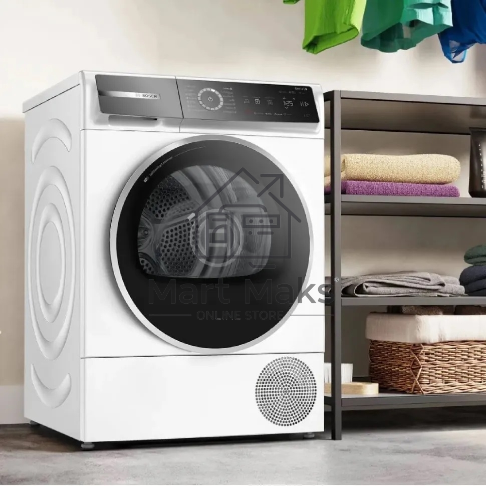 Сушильная машина Bosch WQB245B0ME белый, 9 кг, сушка - конденсационная, программ - 14, 59.8 x 84.2 x 65.1 см