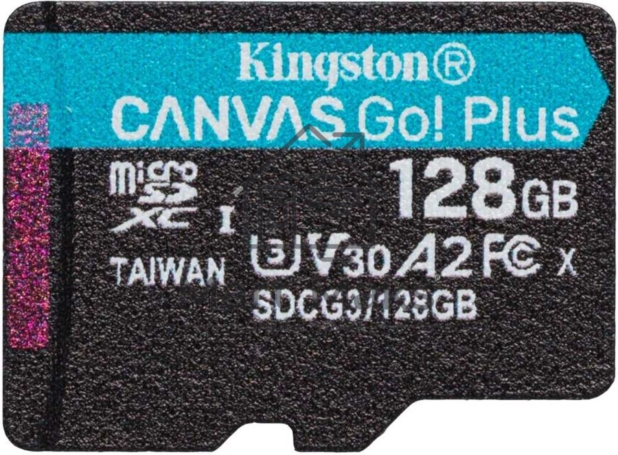 Флеш карта Kingston 128GB microSDXC Canvas Go Plus 170R A2 U3 V30 Single Pack w/o ADP EAN: 740617301243