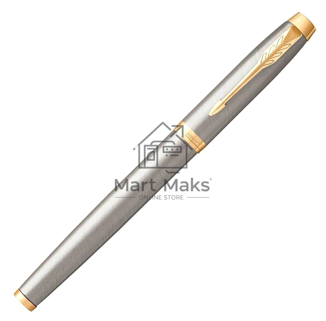 Ручка роллер Parker IM Core T321 (CW1931663) Brushed Metal GT F, черные чернила, подарочная коробка