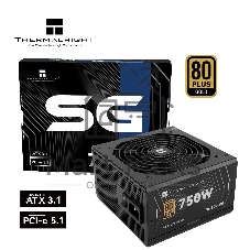 Блок питания Thermalright, 750W 80+ Gold (ATX, 3.1, PCIe 5.1, Non-modular, 1x24(20+4)pin, 1xCPU 8(4+4)pin, 2xPCIe*2 8(6+2)pin, 5xSATA3, 1x12+4pin (12VHPWR PCIe 5.1 12+4pin 600mm), 3xMOLEX4pin, Active, 120x120мм, 150x140x86mm, APFC, black)