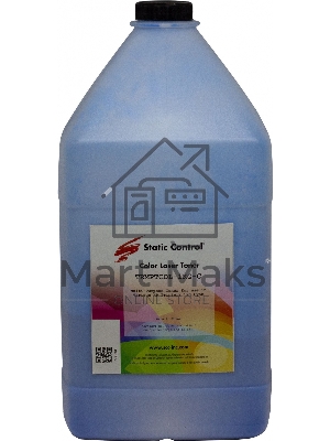 Тонер Static Control TRMPTCOL-1KG-C голубой флакон 1000гр. для принтера HP CLJCP1515/Canon MF8330