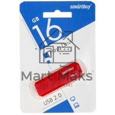 Флешка USB SmartBuy CLUE Blue (SB16GbCLU-BU), 16Gb, USB 2.0, R/W 15/8, синий