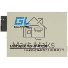 Медиаконвертер GIGALINK GL-MC-UTPF-SC1G-18SM-1310 - UTP, 100/1000Мбит/c, WDM, LFP, SM, SC, Tx:1310/Rx:1550, 18 дБ (до 20 км)