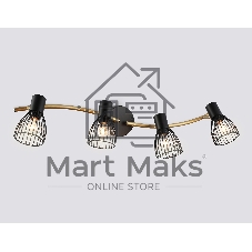 Светильник Ambrella light TR8662/4 BK/GD черный/золото E14/4 max 60W 760*100*170