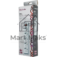 Сетевой фильтр Defender ES, 5.0 м, 5 розеток белый