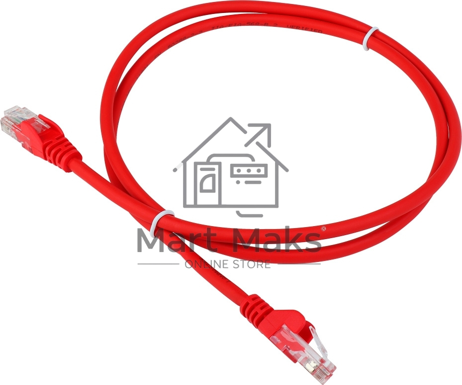 Кабель Патч-корд LANMASTER UTP LAN-PC45/U5E-1.0-RD вилка RJ-45-вилка RJ-45 cat.5е 1м красный LSZH (уп.:1шт)