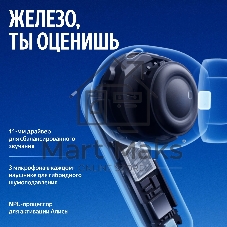 Беспроводные наушники Яндекс Дропс с Алисой AI,TWS, ANC, IP54,YNDX-00150BLK черные