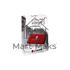 Внешний SSD Kingston XS1000, 2TB, USB 3.2 Gen 2 Type-C, R/W 1050/1000, красный