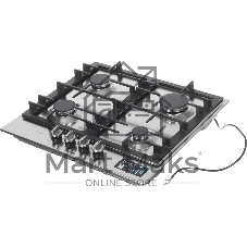 Газовая варочная поверхность Bosch PCP6A5I90M, 4 конфорки, нержавеющая сталь, 7500 Вт