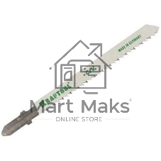 Пилки для лобзика KRAFTOOL 159516-2,5  CrV по дер,фанере,лам. обр.рез EUхвост. шаг2.5мм 75мм 2шт.