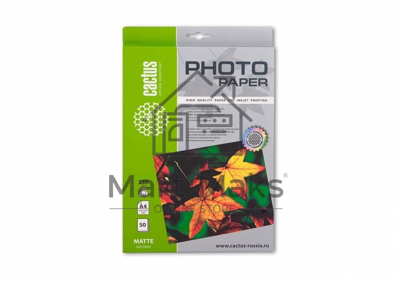 Фотобумага Cactus CS-MA423050 матовая A4 230 г/м2 50 листов