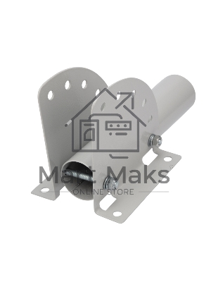 Кронштейн для консольного светильника Rexant КР-3.1 накладного монтажа или под бандажную ленту с переменным углом серый (сталь 2 мм, 230х150х150, Ø 57)