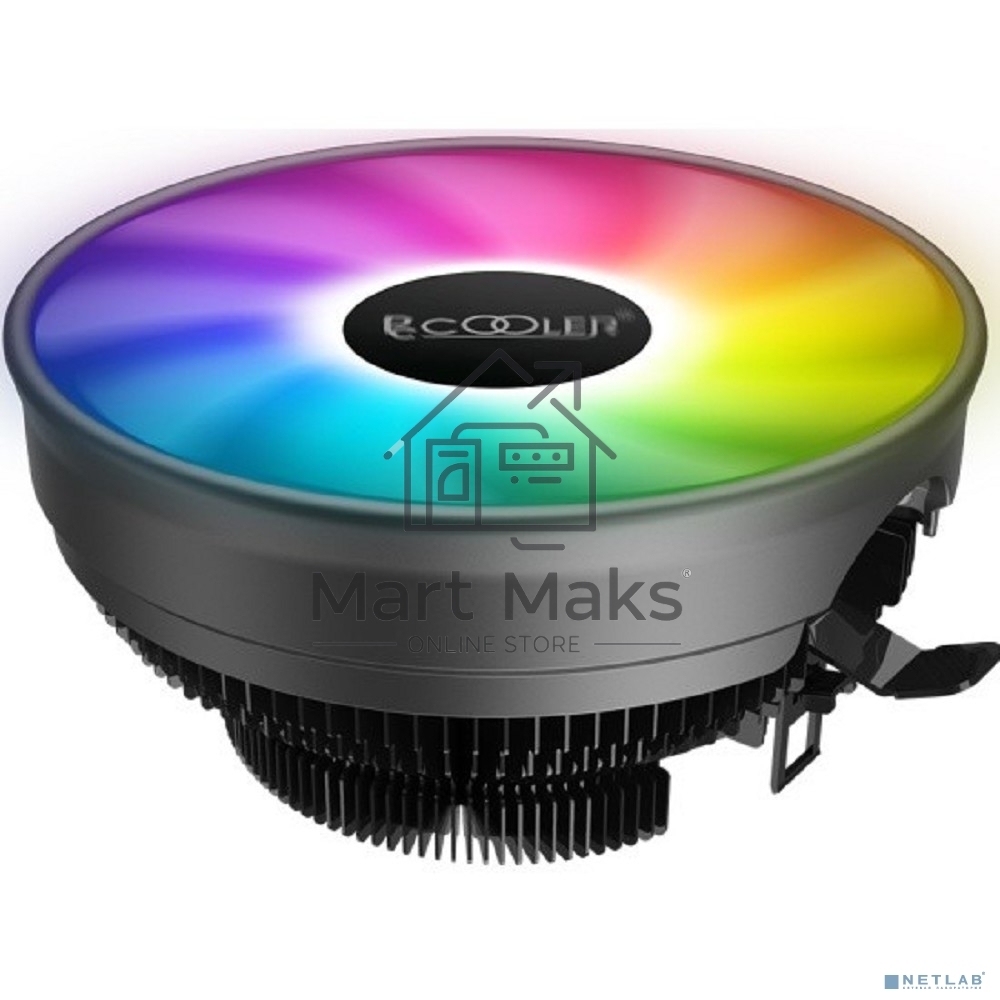Кулер PCCooler E126M PRO черный 120мм алюминий+медь 1800rpm 29.8db 4-pin 92W 70мм