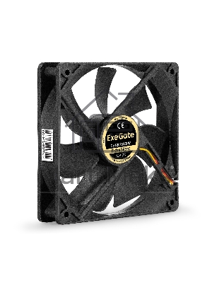 Вентилятор для корпуса ExeGate ExtraSilent ES12025S3PM черный, 120 мм, 1350 об/мин, 23 дБ, 3 pin