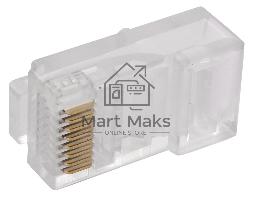 Разъем RJ-45 UTP для кабеля cat.5e, 8P8C Разъем RJ-45 UTP для кабеля cat.5e, 8P8C